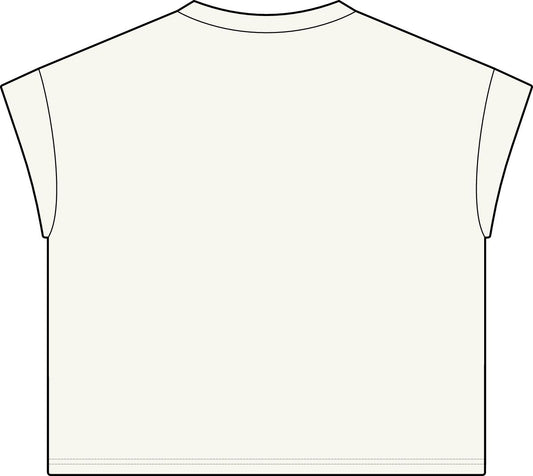 Plain back of washed natural women's casual tee