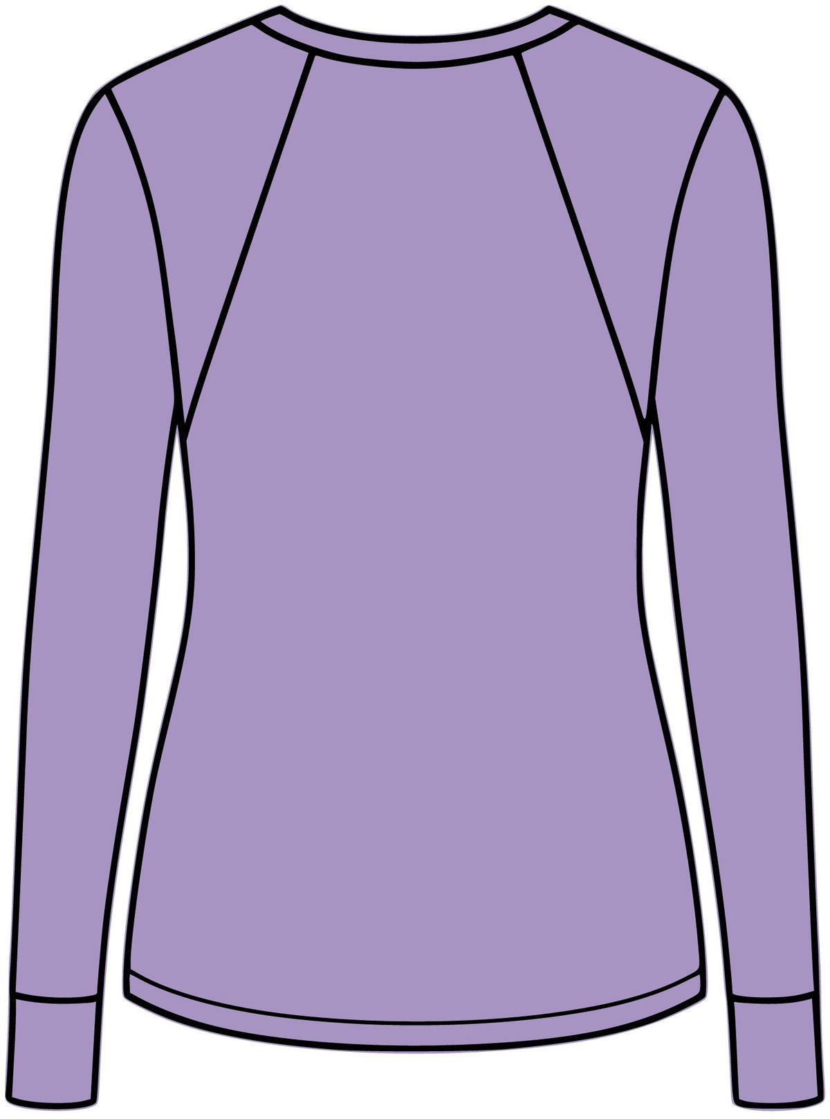 Plain back of hyacinth heather women's performance long sleeve
