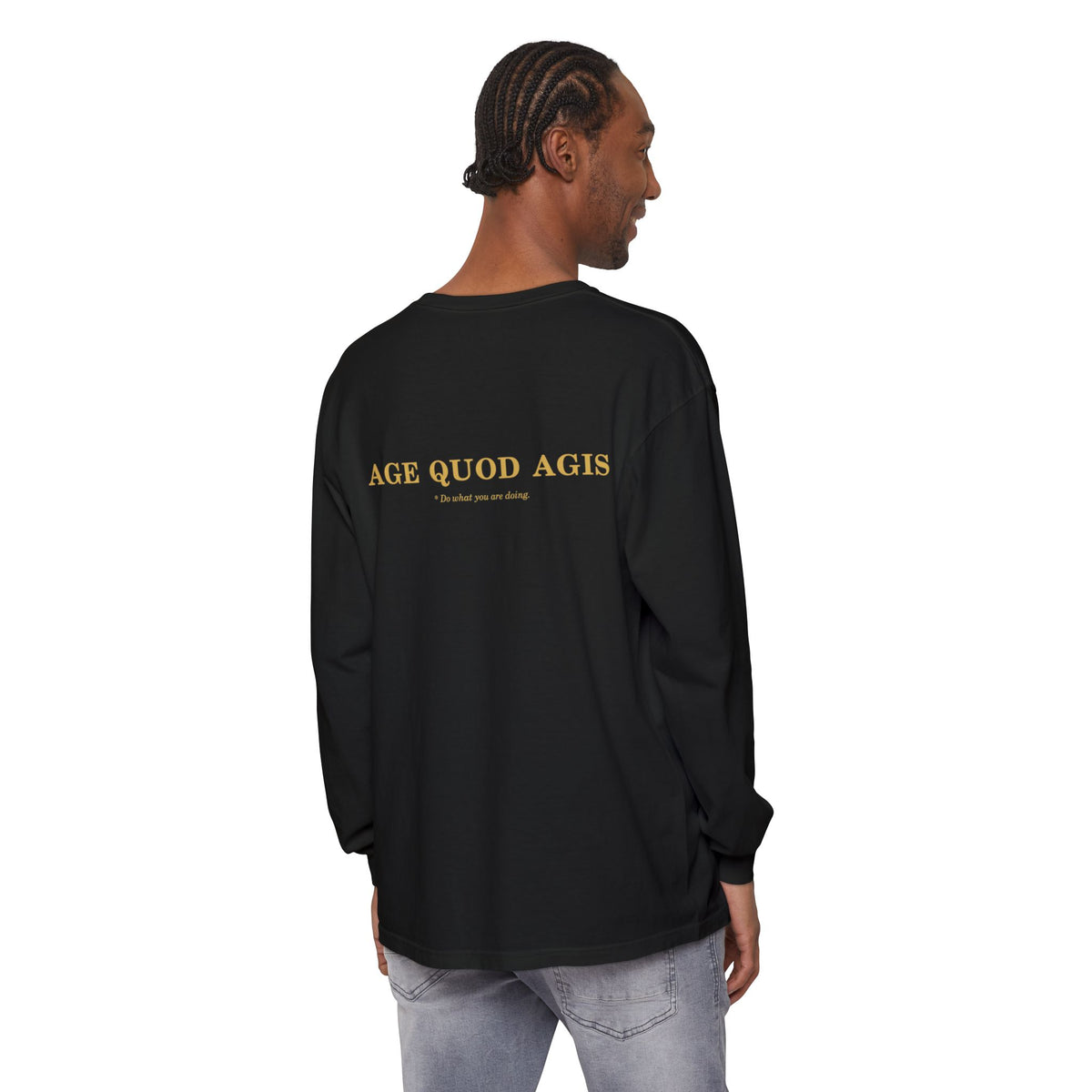 Washed Long-Sleeve Tee (Helm / Age Quod Agis)