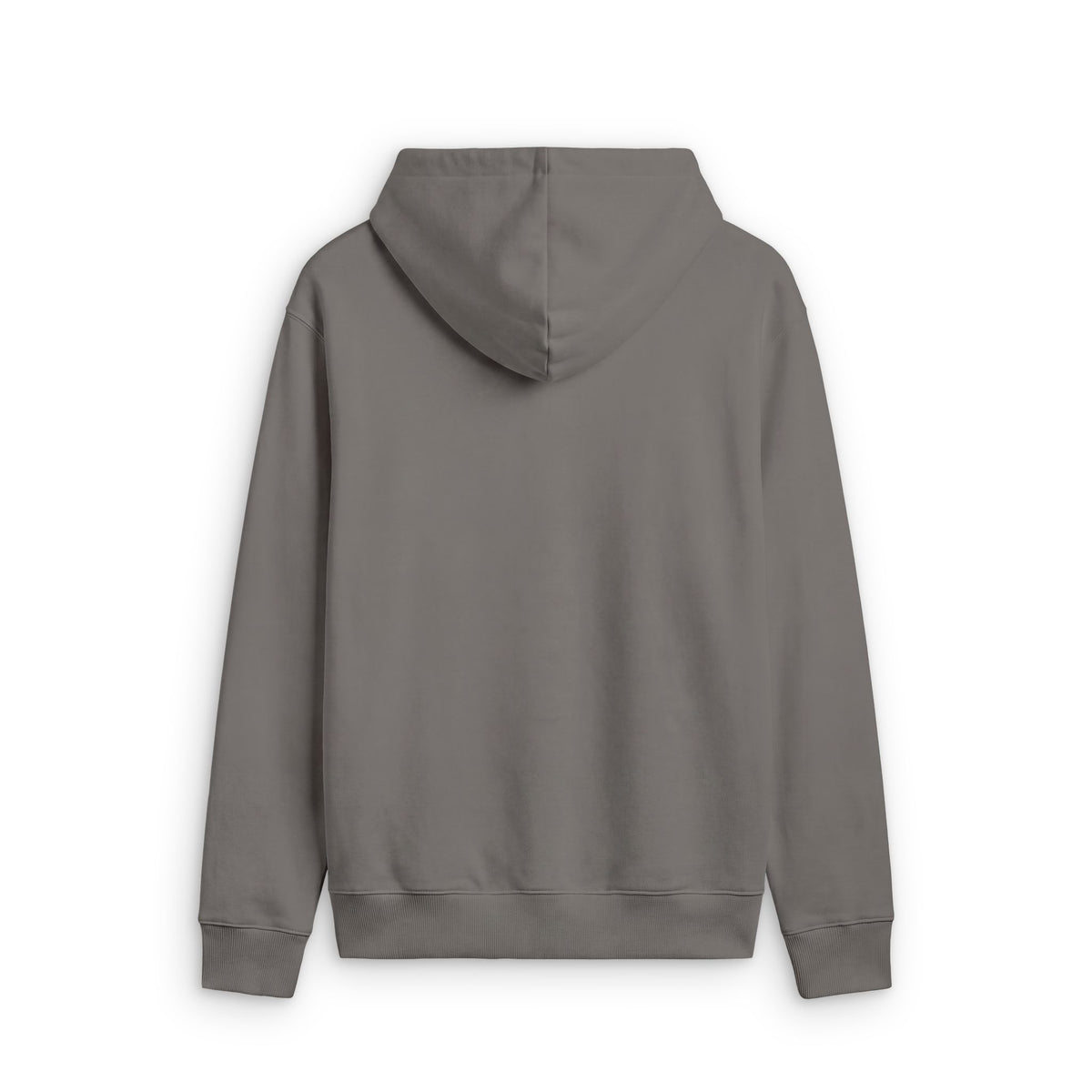 Back view of the Artifex Legio men's faded zip hoodie in Faded Grey