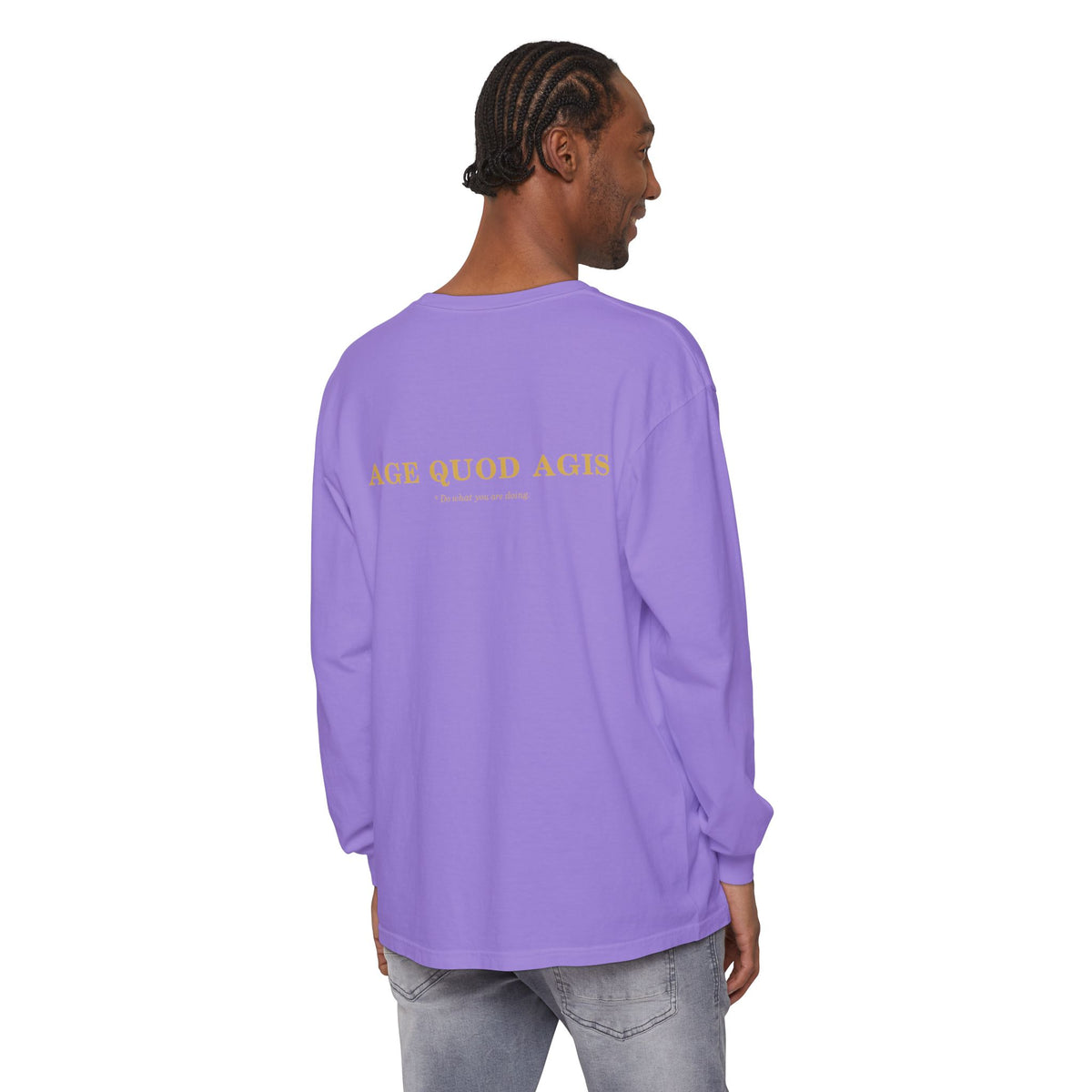 Washed Long-Sleeve Tee (Helm / Age Quod Agis)