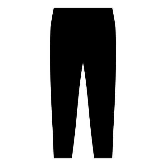 Black women's mid-calf performance legging, plain view