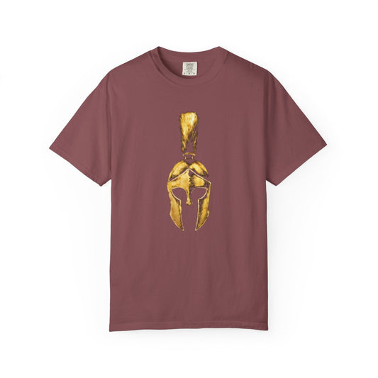 Brick casual tee with the gold Praetorian helmet on the front