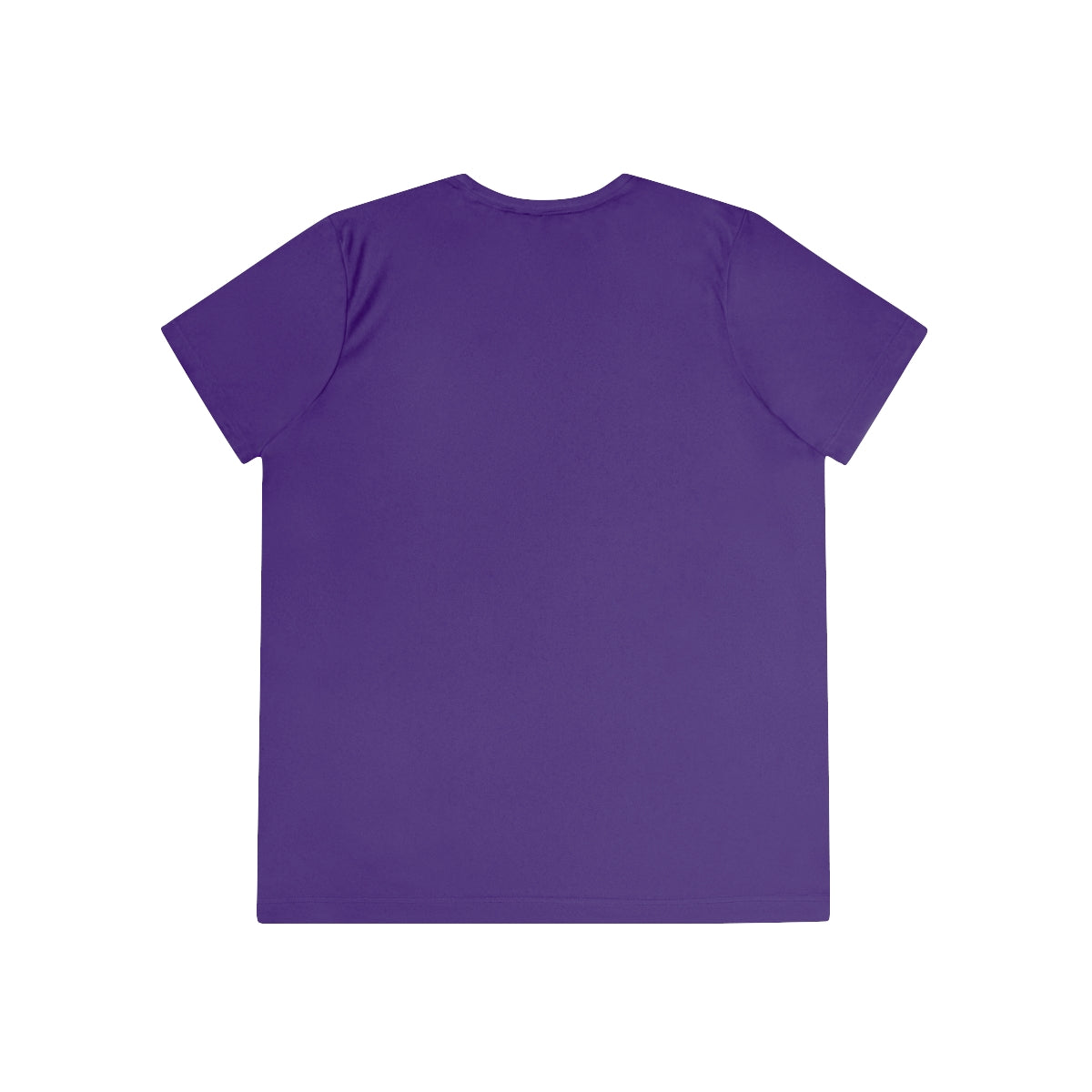 Plain back of purple women's performance tee