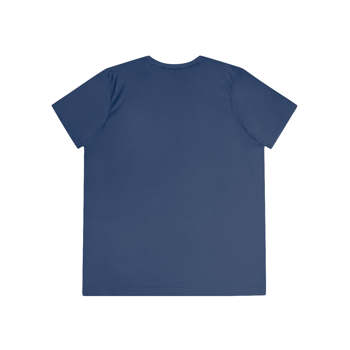 Plain back of true navy women's performance tee